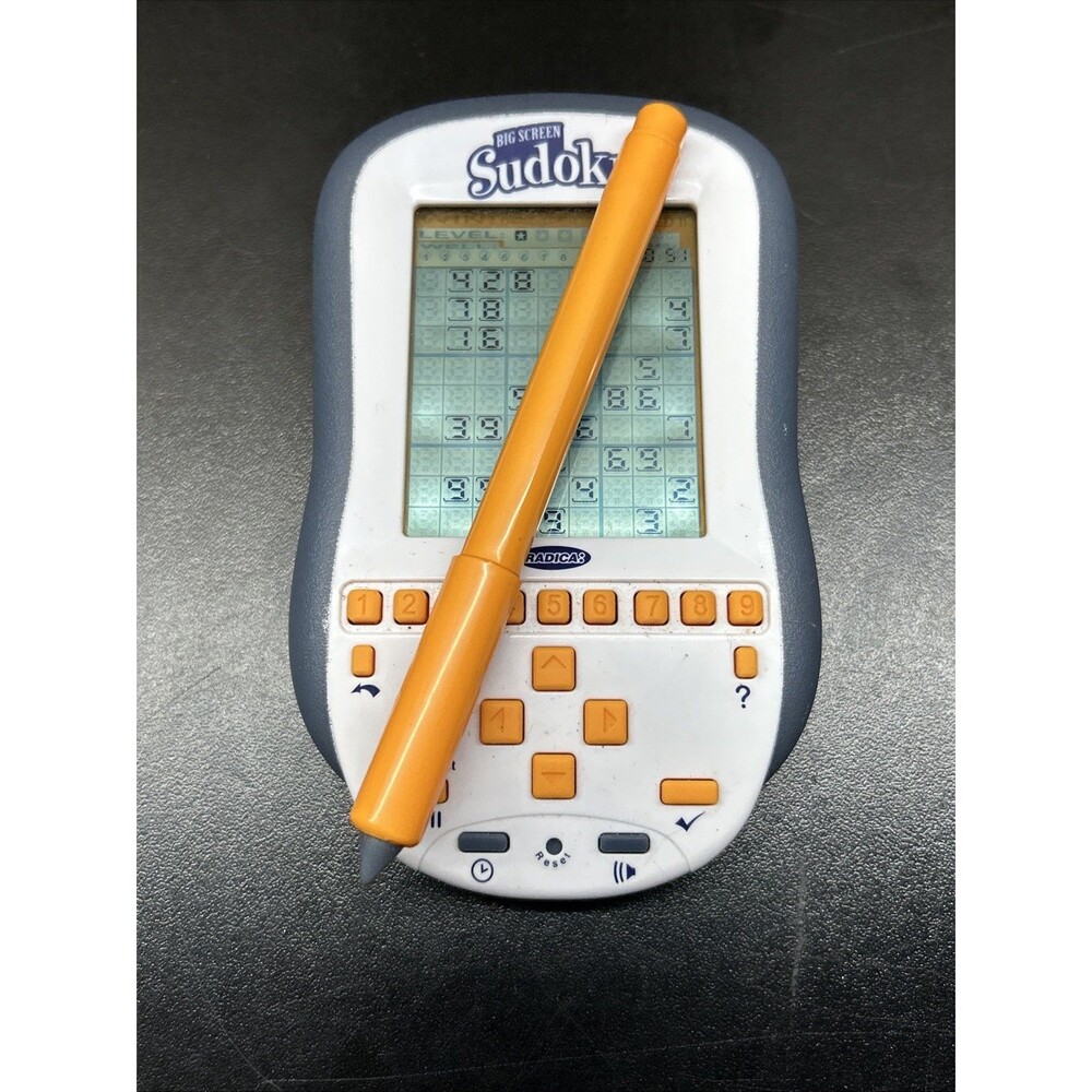 RADICA Big Screen SUDOKU Electronic Handheld Game with Stylus 2005 Works